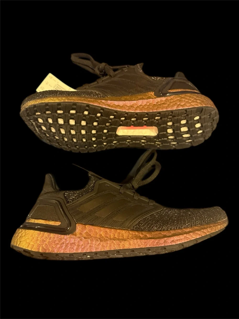 adidas Ultraboost Gold Glitter Black & Bronze Gradient Running Sneaker Shoe NWT